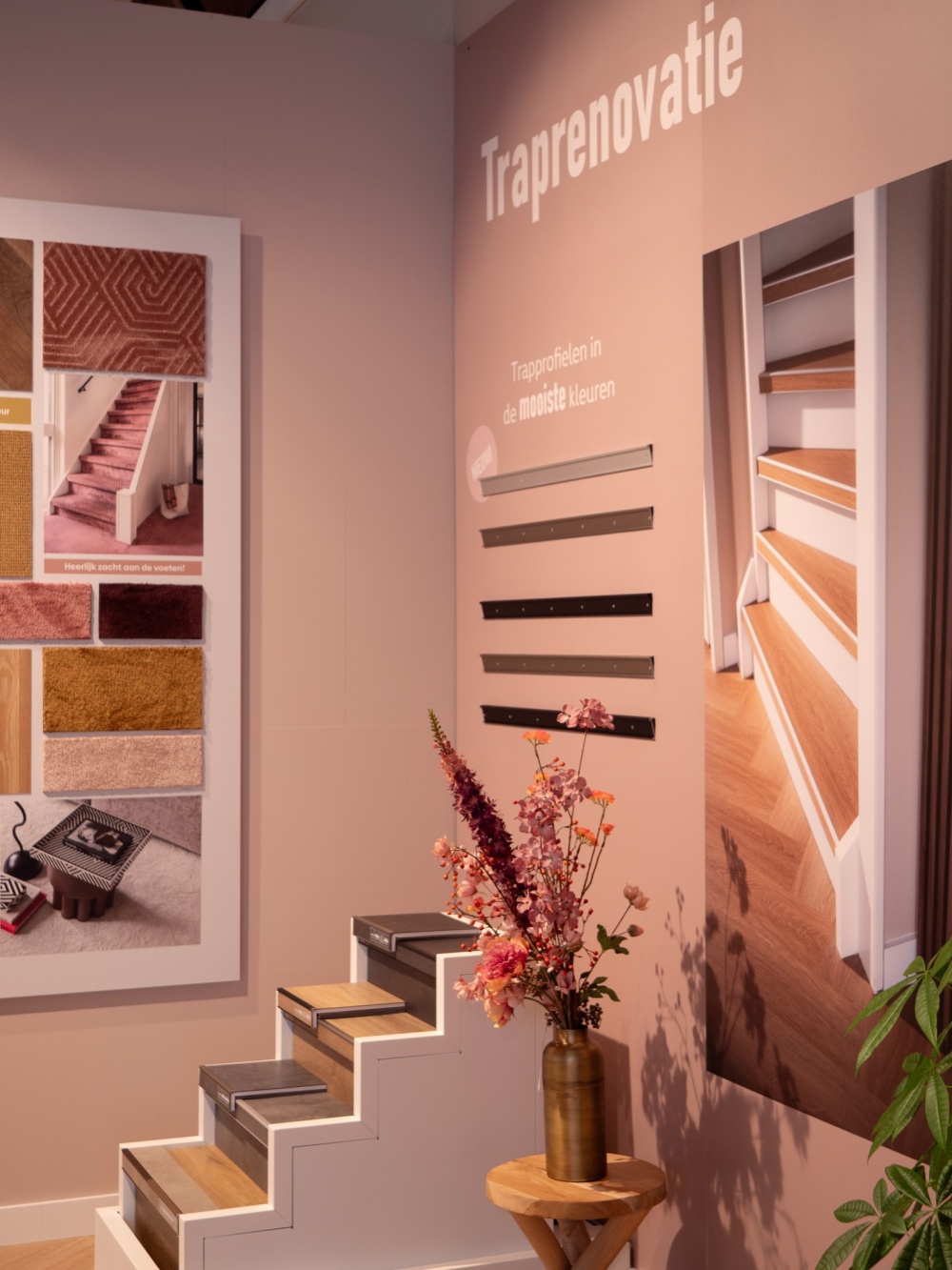 Traprenovatie voorbeeld in de winkel